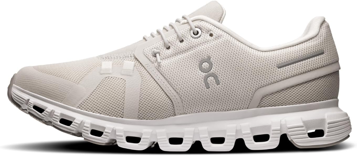 専用3 On Womens Cloud 6 Running Shoes Pearl White Size 8 Lace Up Low Top